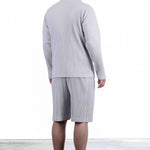 Homme Plissé Issey Miyake Herren Blouson mit Reißverschluss Grau