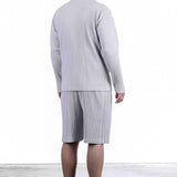 Homme Plissé Issey Miyake Herren Blouson mit Reißverschluss Grau