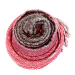 AVANT TOI Damen Strick Schal mit Fransen rot braun