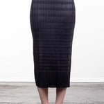 Pleats Please Issey Miyake Plissee Bleistiftrock navy
