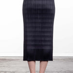 Pleats Please Issey Miyake Plissee Bleistiftrock navy