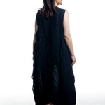 Issey Miyake Kleid – Rückansicht, One Size, Schwarz