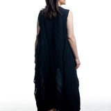 Issey Miyake Kleid – Rückansicht, One Size, Schwarz