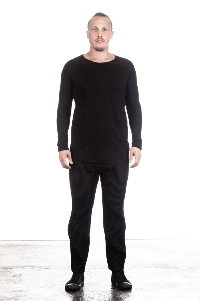 Alexej Ballach Herren Rundhals Shirt TUBE Longsleeve black