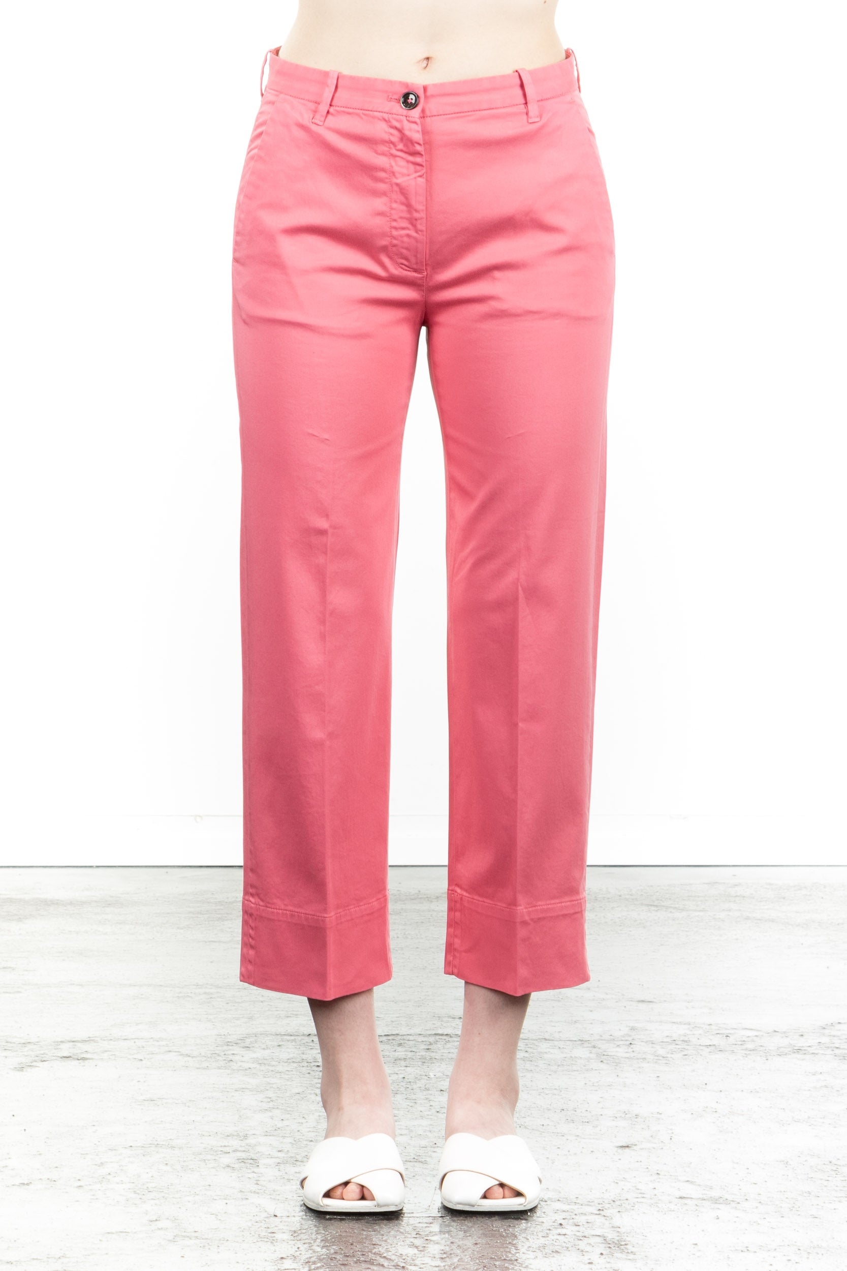 Nine In The Morning Damen Cropped Hose fuchsia