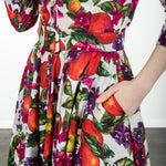 SAMANTHA SUNG Damen Kleid ASTER mit Fruit Print