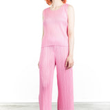 Pleats Please Issey Miyake Damen Plissé Top pink