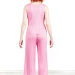 Pleats Please Issey Miyake Damen Plissé Top pink