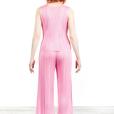 Pleats Please Issey Miyake Damen Plissé Top pink