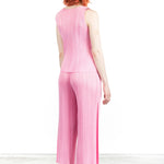 Pleats Please Issey Miyake Damen Plissé Top pink