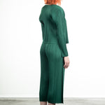 Pleats Please Issey Miyake Plissee 7/8 Hose grün