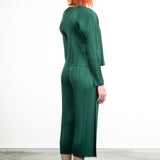Pleats Please Issey Miyake Plissee 7/8 Hose grün