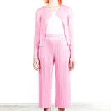 Pleats Please Issey Miyake Damen Plissee Cardigan pink