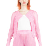 Pleats Please Issey Miyake Damen Plissee Cardigan pink