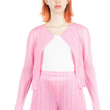 Pleats Please Issey Miyake Damen Plissee Cardigan pink