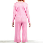 Pleats Please Issey Miyake Damen Plissee Cardigan pink