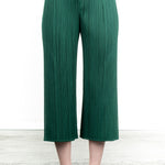 Pleats Please Issey Miyake Plissee 7/8 Hose grün
