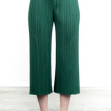Pleats Please Issey Miyake Plissee 7/8 Hose grün