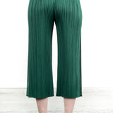 Pleats Please Issey Miyake Plissee 7/8 Hose grün