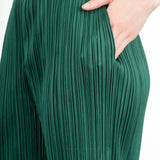 Pleats Please Issey Miyake Plissee 7/8 Hose grün
