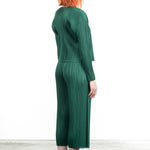 Pleats Please Issey Miyake Damen Plissee Cardigan grün