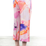 Pleats Please Issey Miyake Plissee 7/8 Hose Print PETAL WALTZ pink