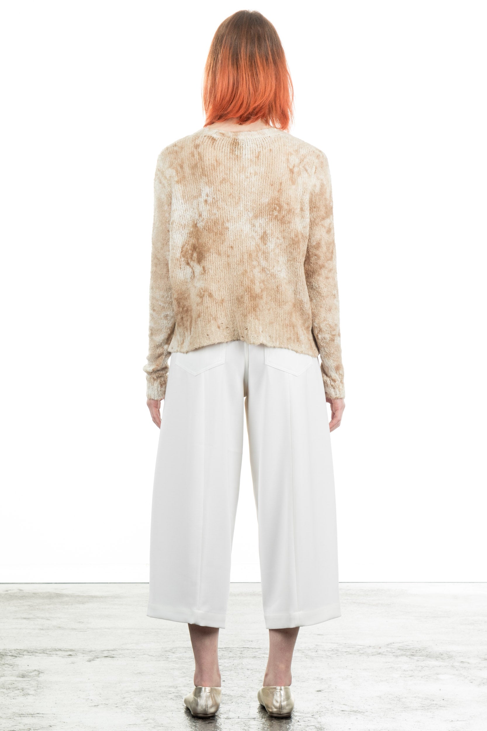 AVANT TOI Damen Cardigan mit Strick-Applikationen beige braun