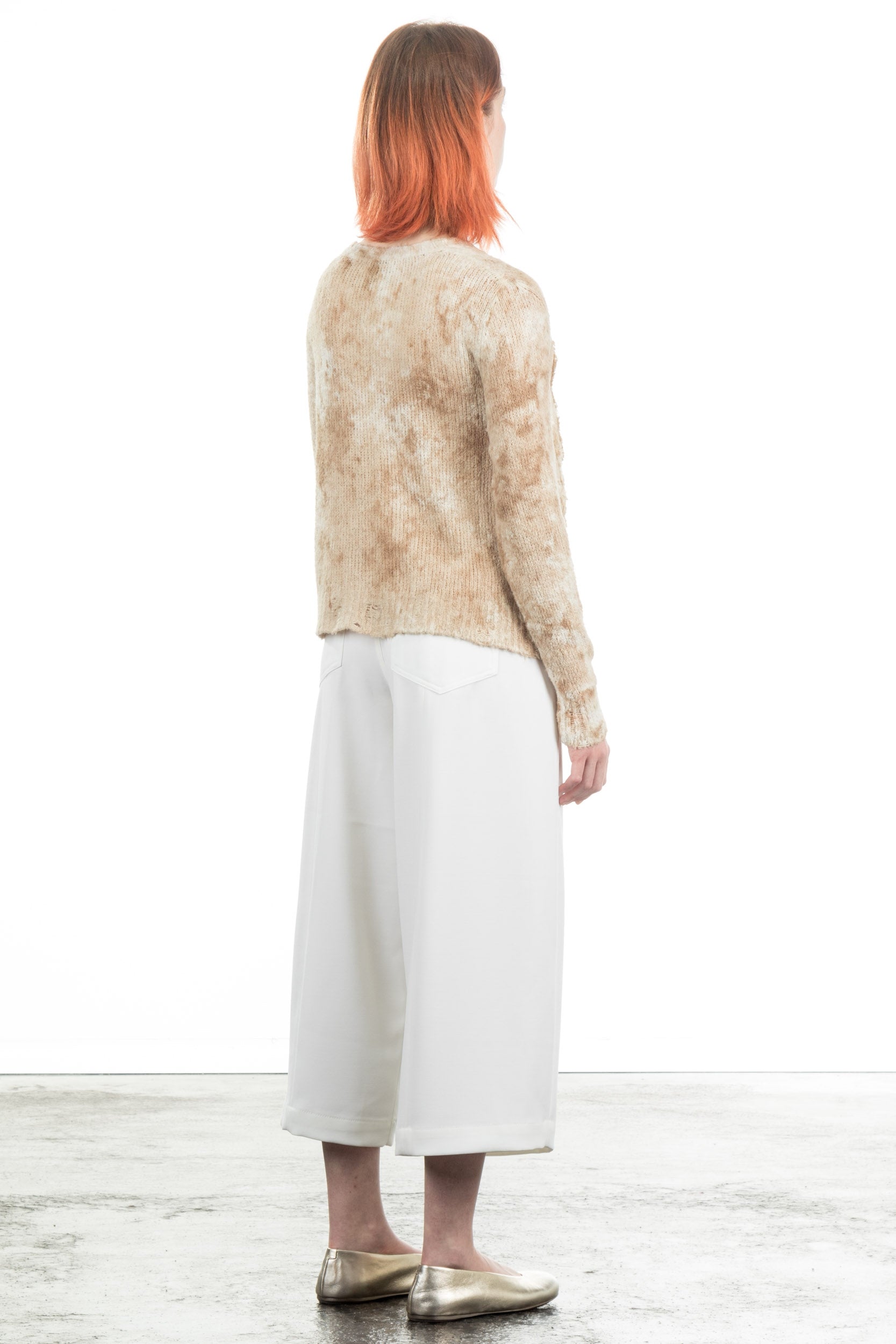 AVANT TOI Damen Cardigan mit Strick-Applikationen beige braun