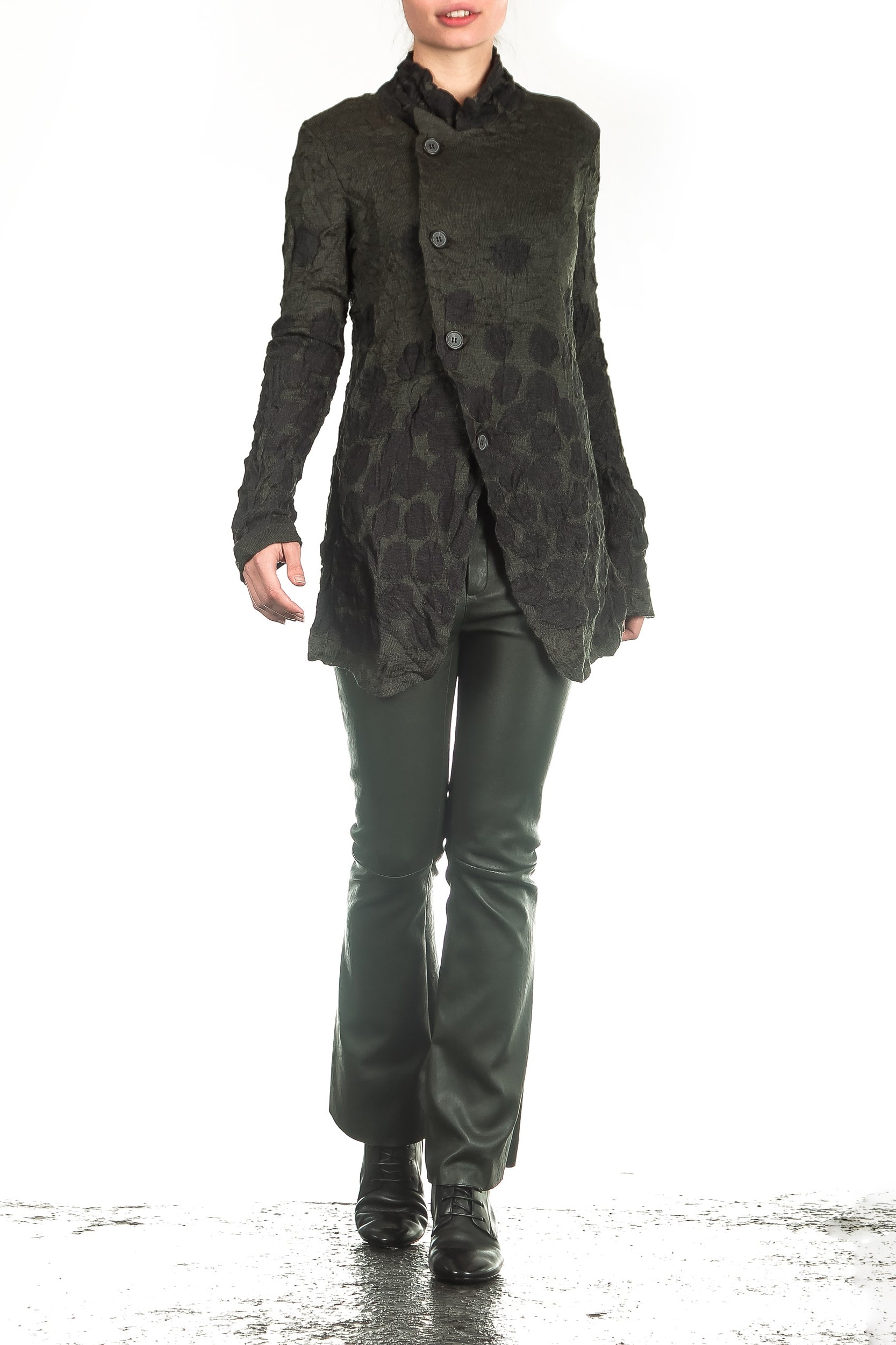 Y's Yohji Yamamoto Damen Strickjacke khaki