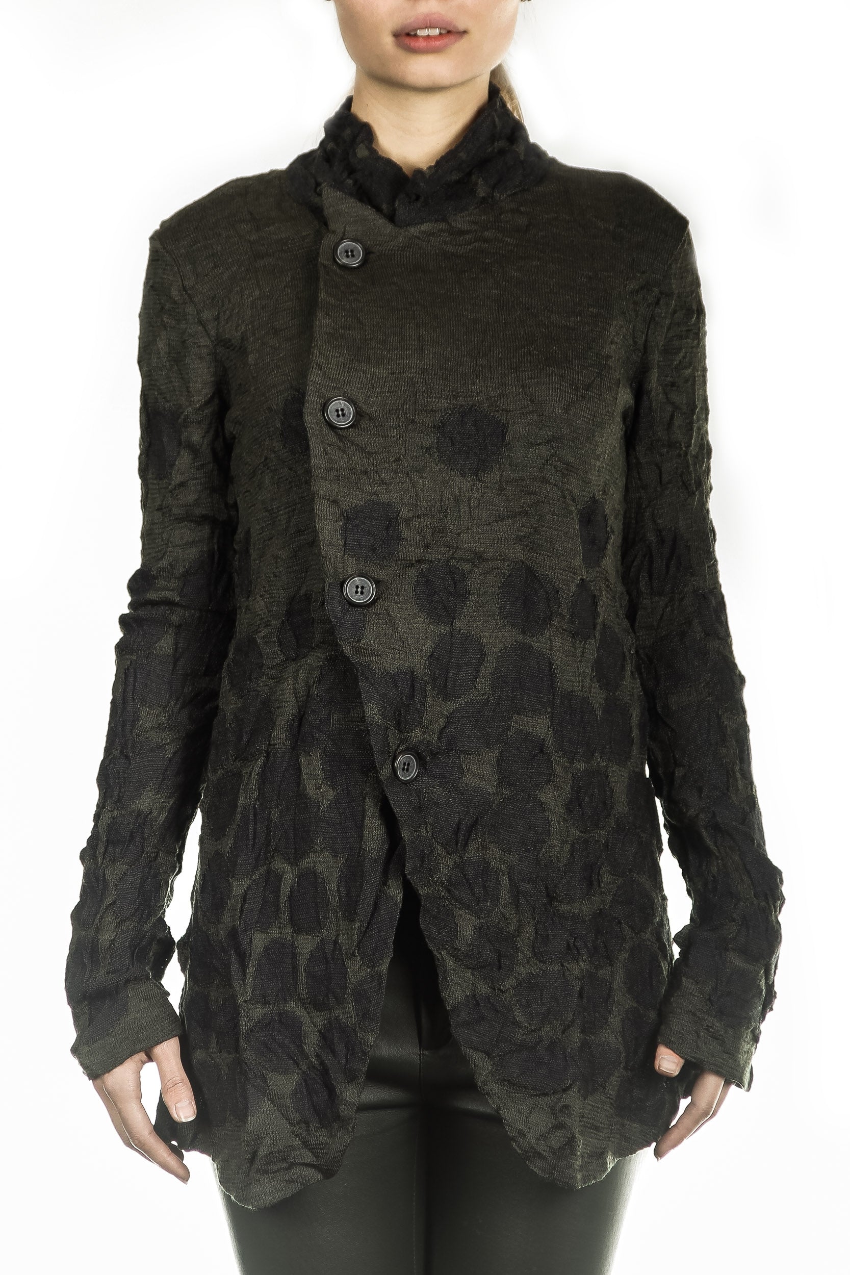 Y's Yohji Yamamoto Damen Strickjacke khaki