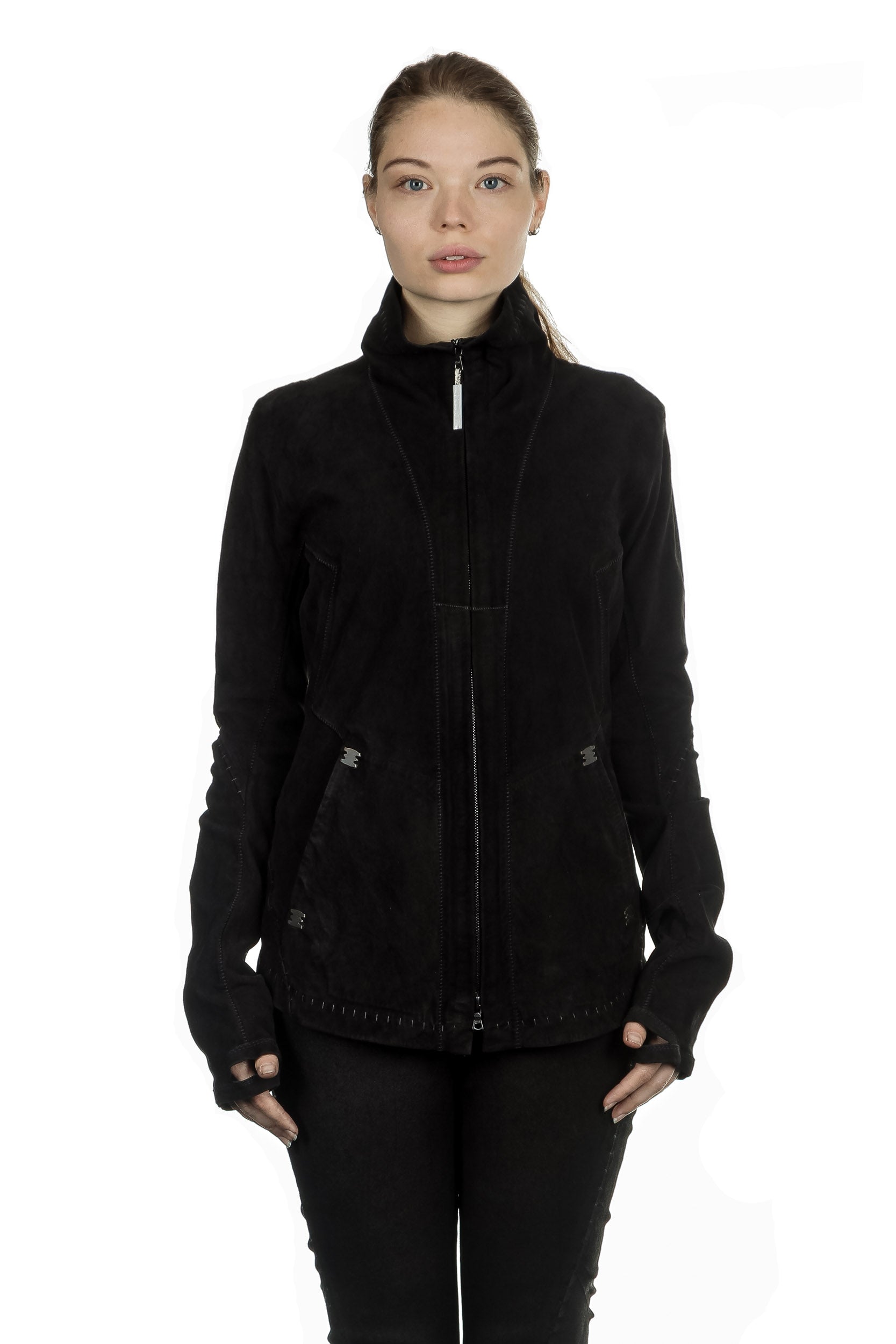 Isaac Sellam Damen Leder Jacke schwarz