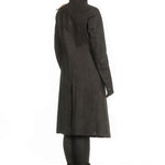 Isaac Sellam Damen Leder Mantel schwarz