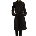 Isaac Sellam Damen Leder Mantel schwarz