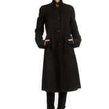 Isaac Sellam Damen Leder Mantel schwarz