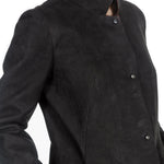Isaac Sellam Damen Leder Mantel schwarz