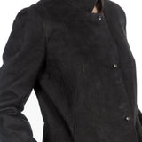 Isaac Sellam Damen Leder Mantel schwarz