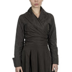 Katharina Hovman Damen Wickelbluse khaki