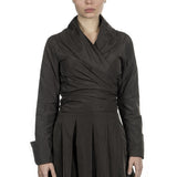 Katharina Hovman Damen Wickelbluse khaki