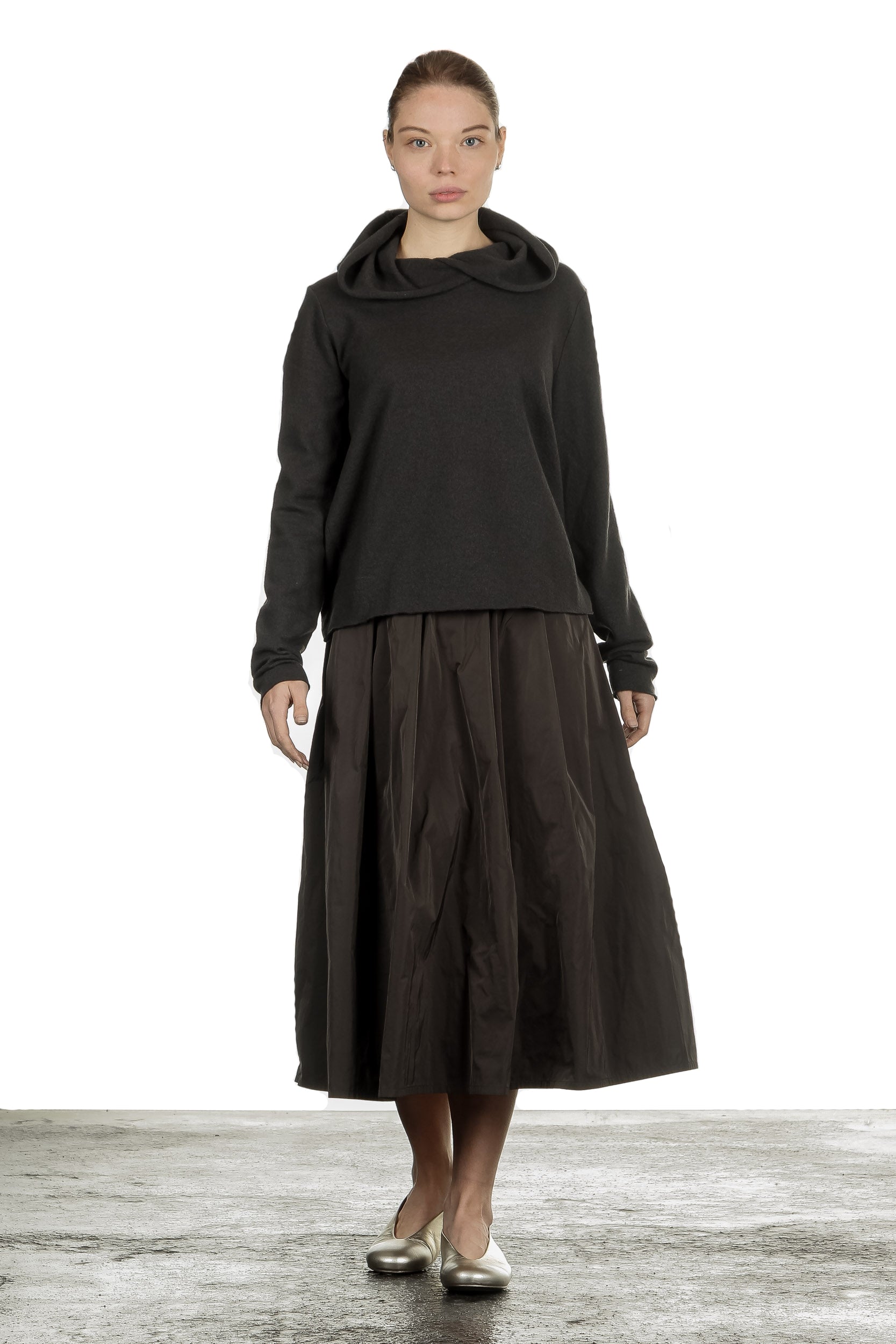 Katharina Hovman Damen Pullover oversized khaki