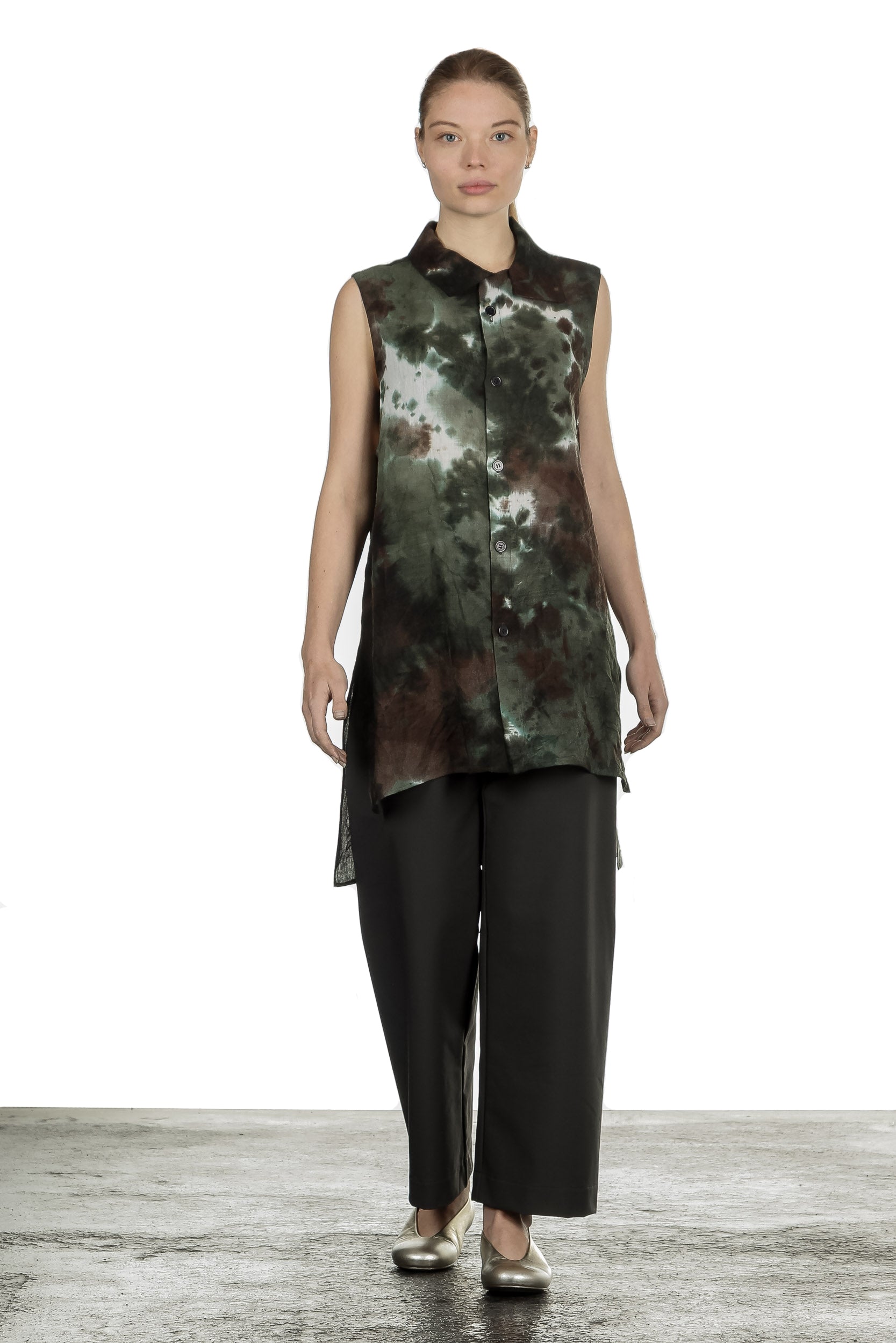 Y's Yohji Yamamoto Damen Bluse camouflage