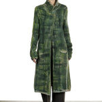 F Cashmere Damen Strickmantel grün