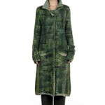 F Cashmere Damen Strickmantel grün