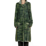 F Cashmere Damen Strickmantel grün