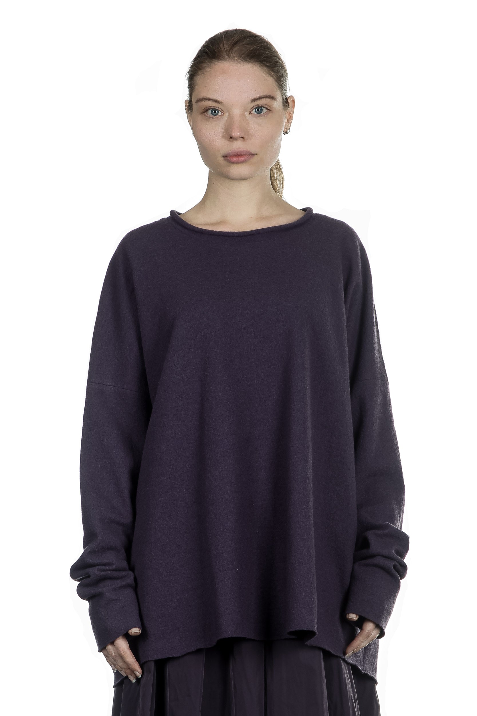 Katharina Hovman Damen Pullover oversized violett