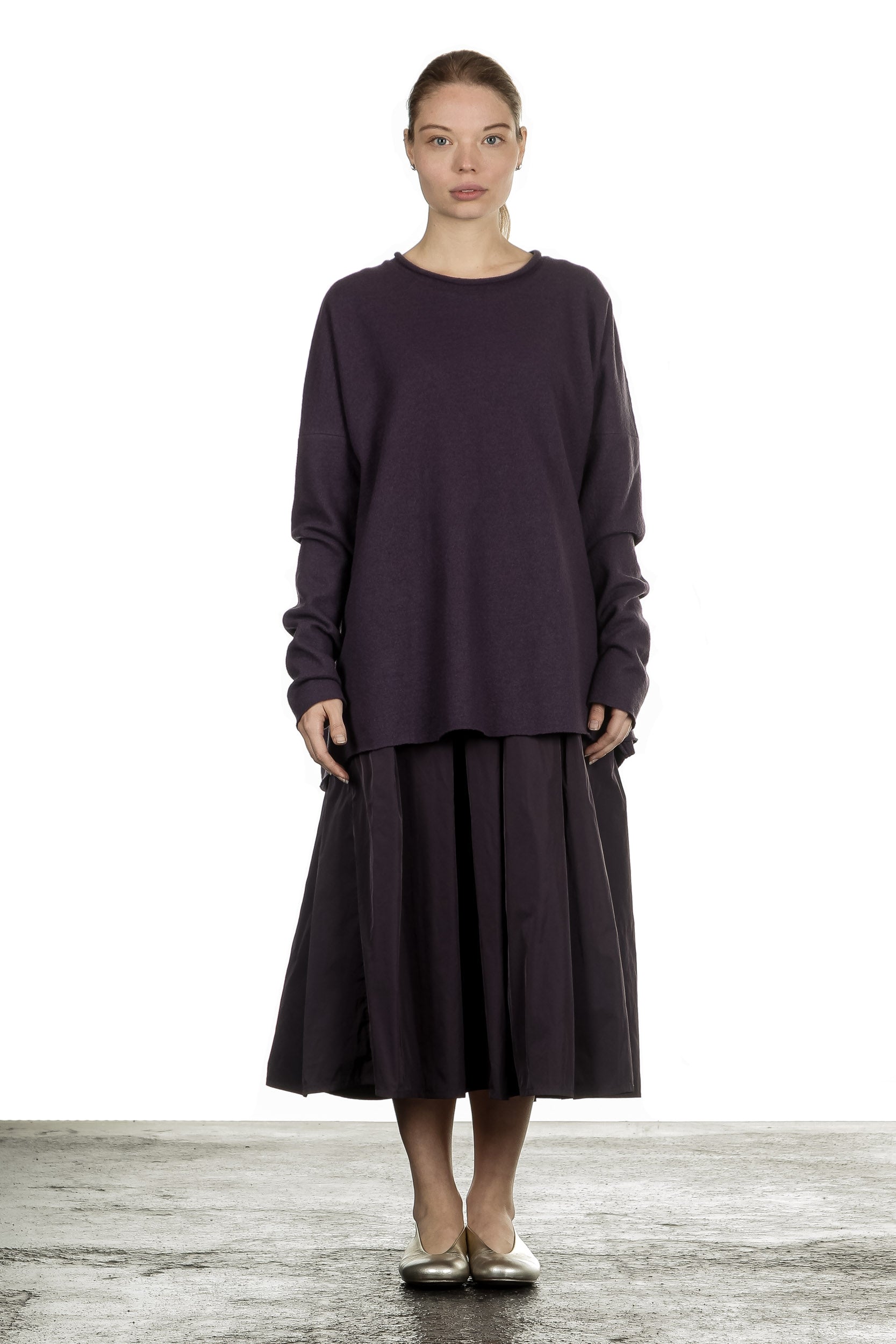 Katharina Hovman Damen Pullover oversized violett