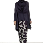 Issey Miyake Plissee Hose blau weiß