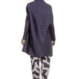 Issey Miyake Plissee Hose blau weiß