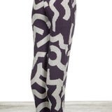 Issey Miyake Plissee Hose blau weiß