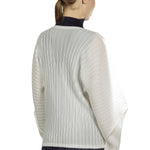 Pleats Please Issey Miyake Plissee Cardigan weiß