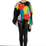 Issey Miyake Damen Pullover Plisseestrick multicolour